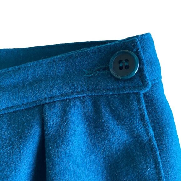 Pendleton 100% Virgin‎ Wool Skirt in Dark Treal Sz 12P Vintage Academia Career - Picture 4 of 12